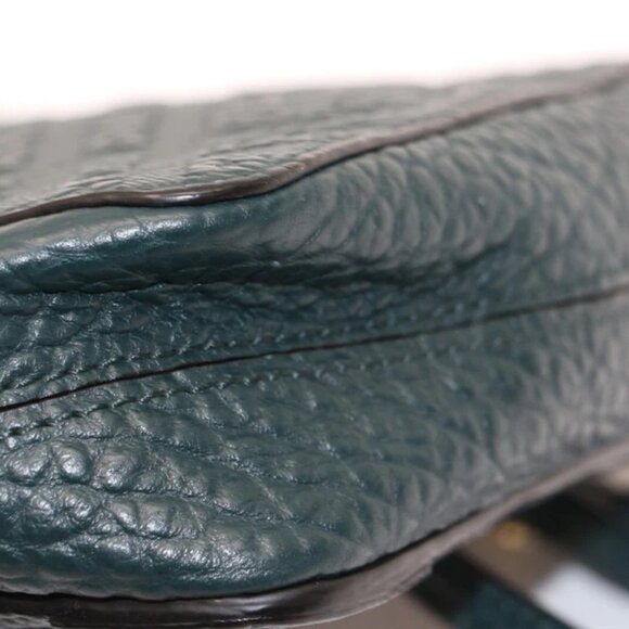 Burberry Pebbled Leather Small Shoulder Handbag - Green - Picture 14 of 16